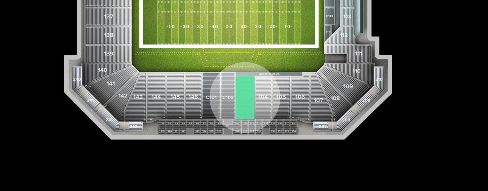 Seat view from Club