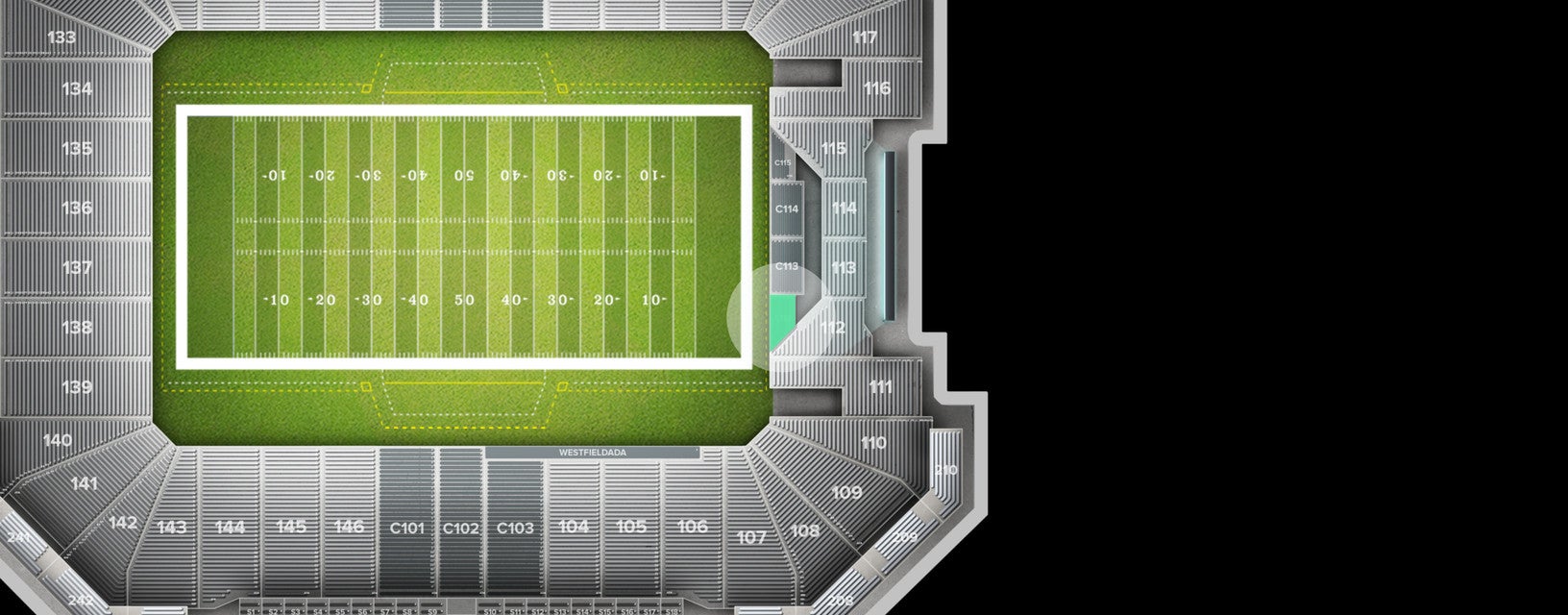 Seat view from Club