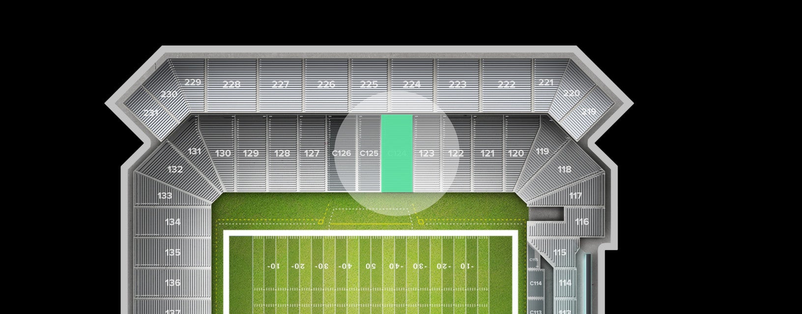 Seat view from Club
