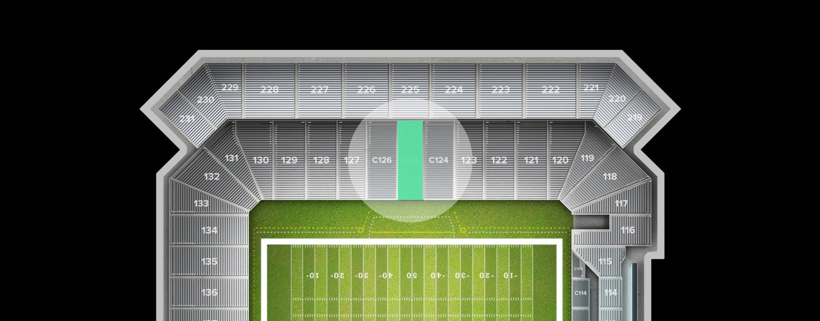 Seat view from Club