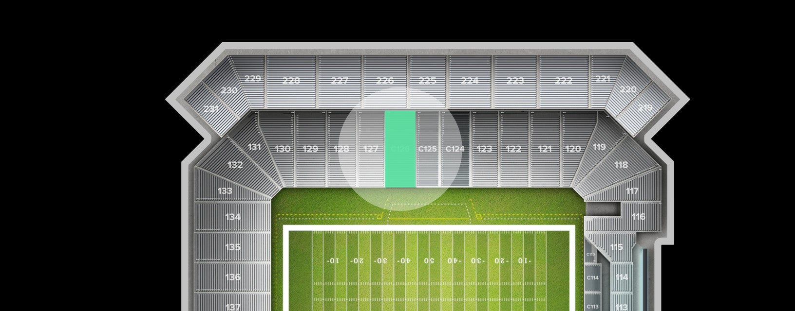 Seat view from Club