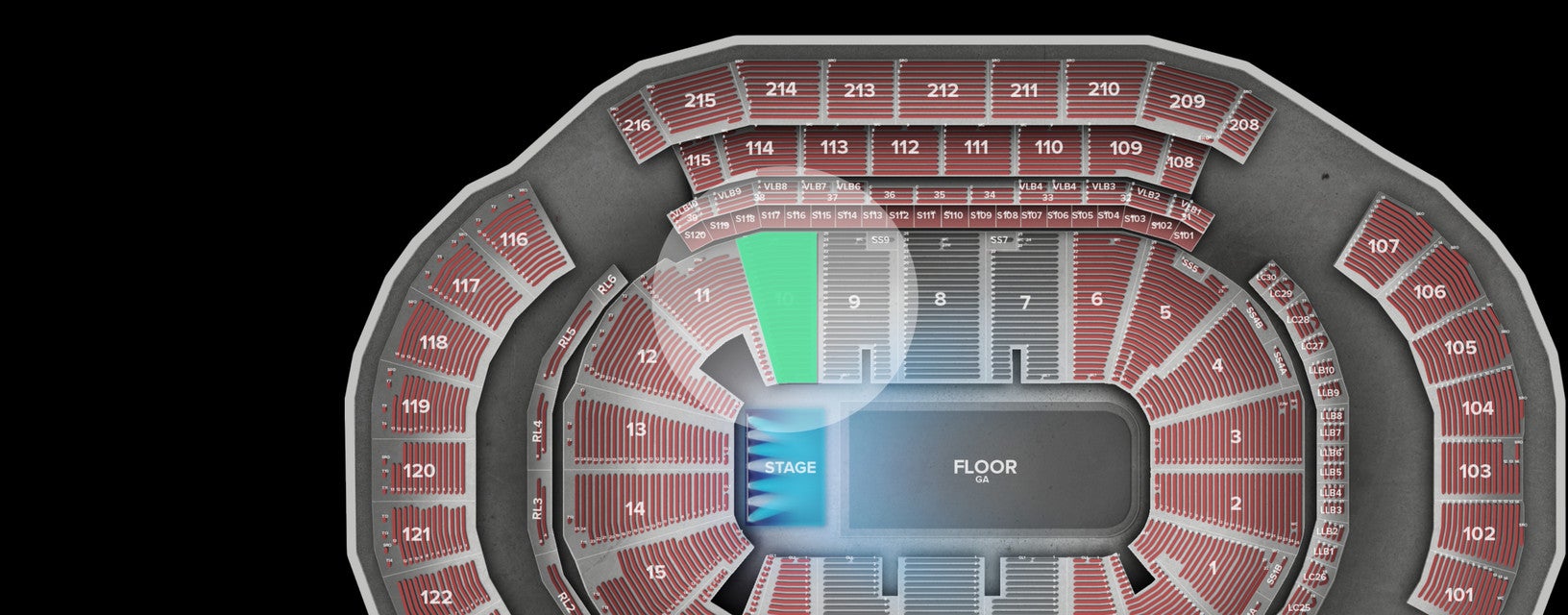 Seat view from Lower