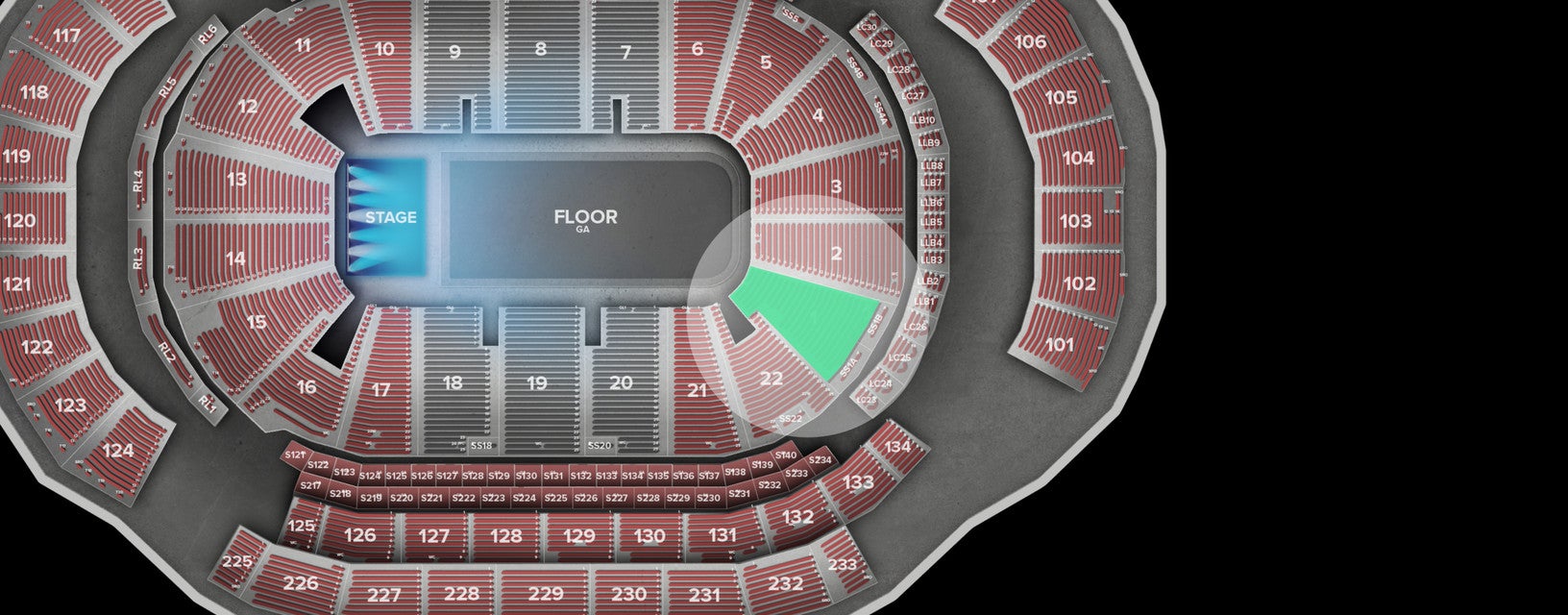 Seat view from Lower