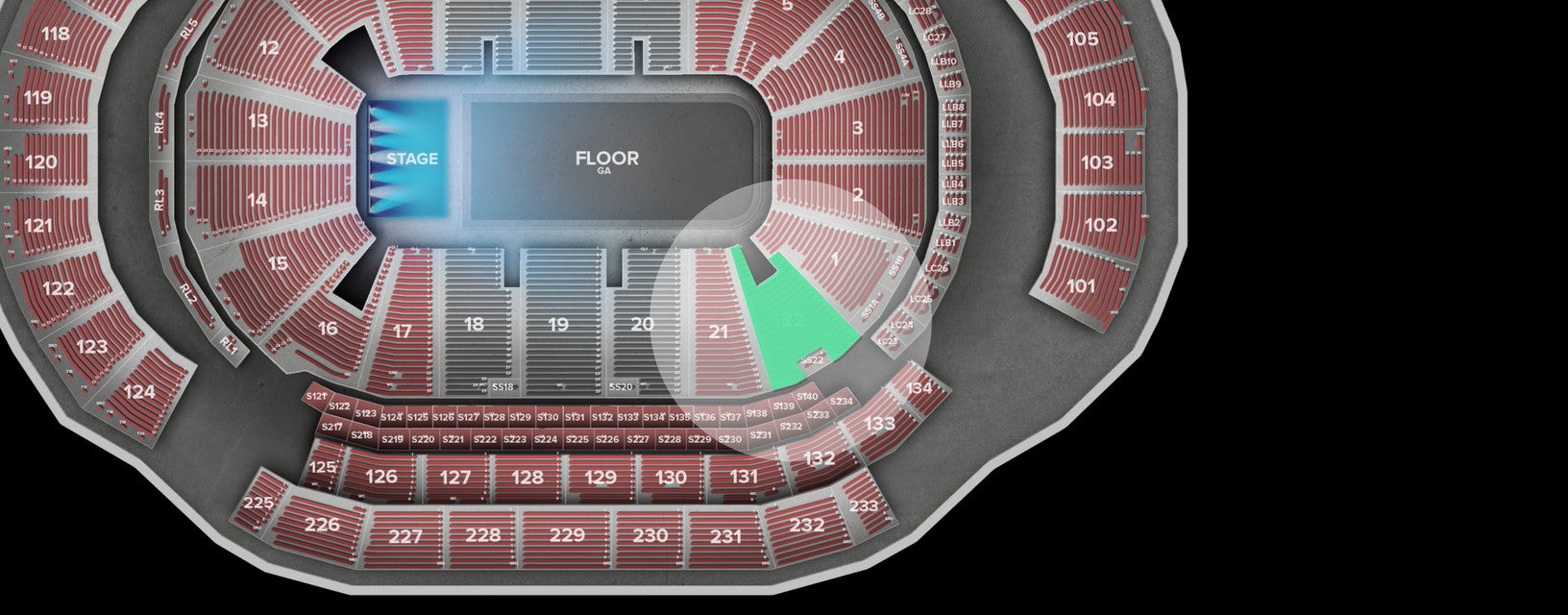 Seat view from Lower