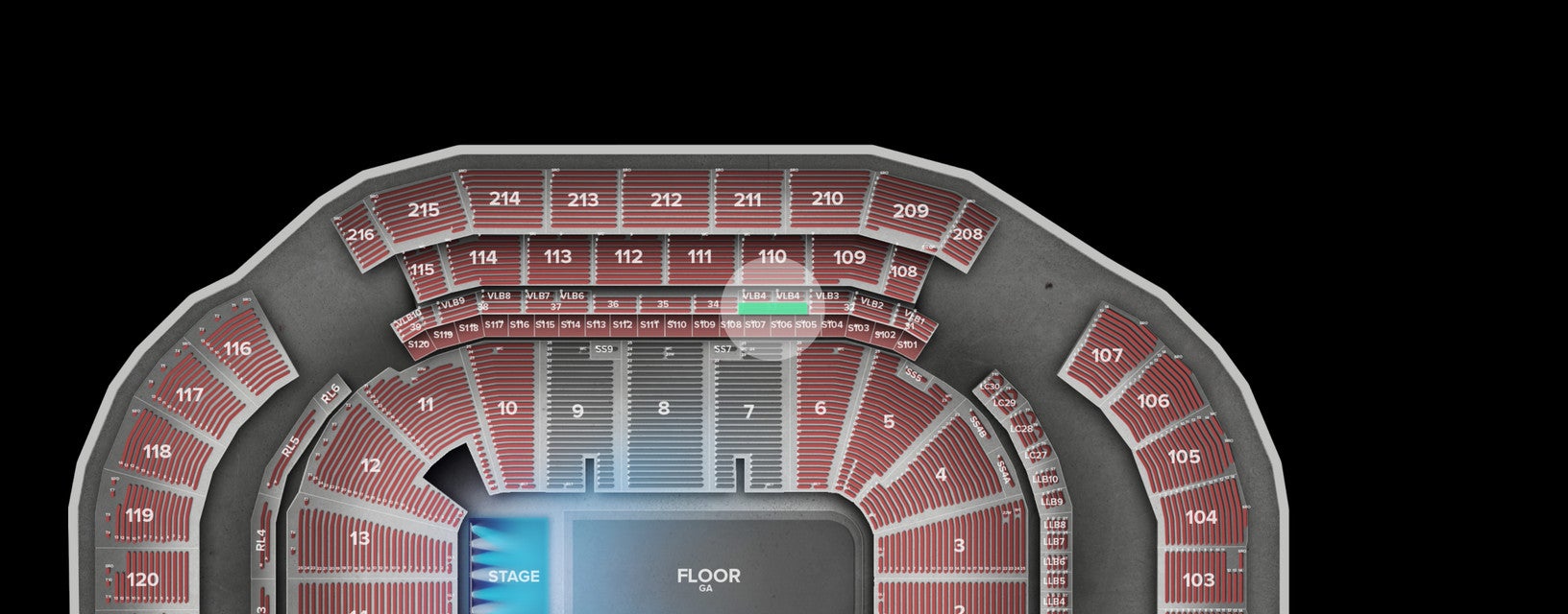 Seat view from Lower