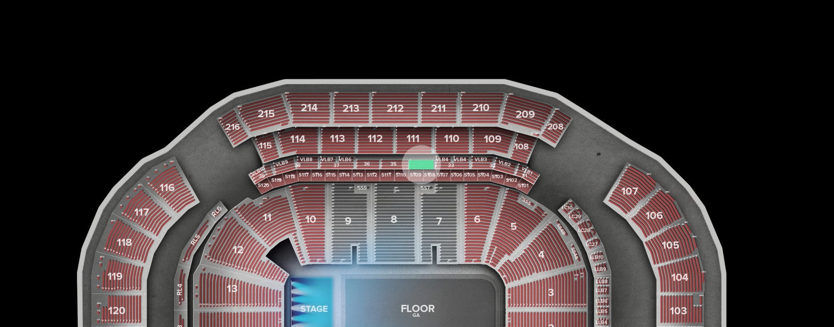 Seat view from Lower