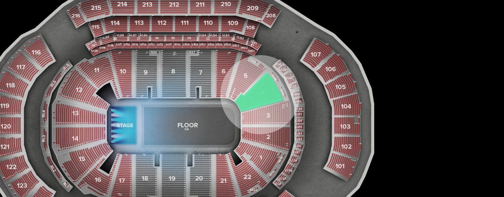 Seat view from Lower