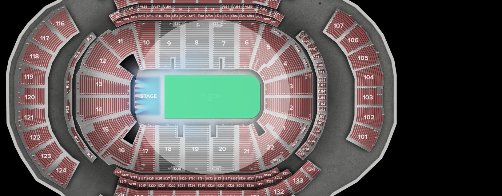 Seat view from General Admission