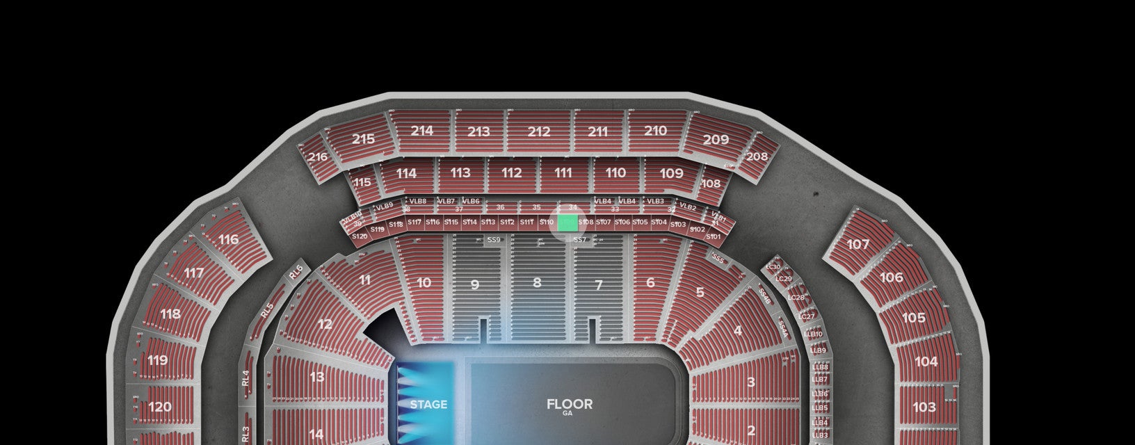Seat view from Suite