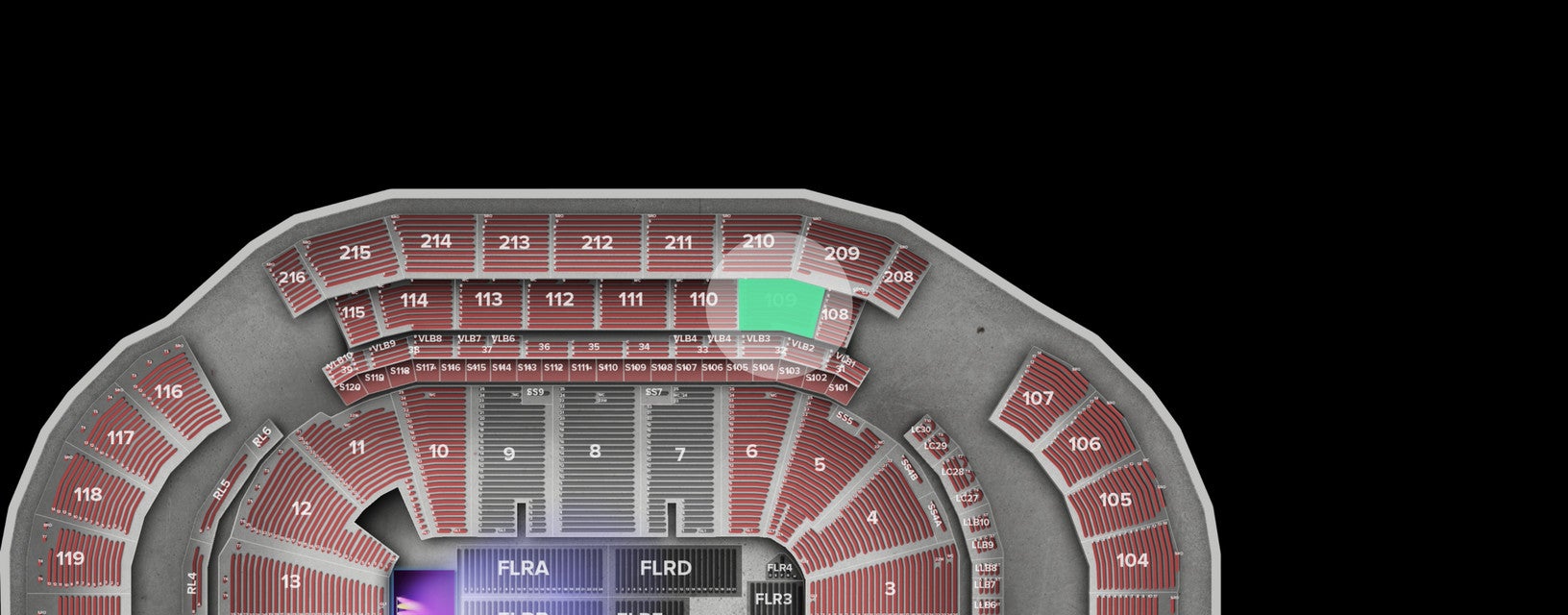 Seat view from Middle