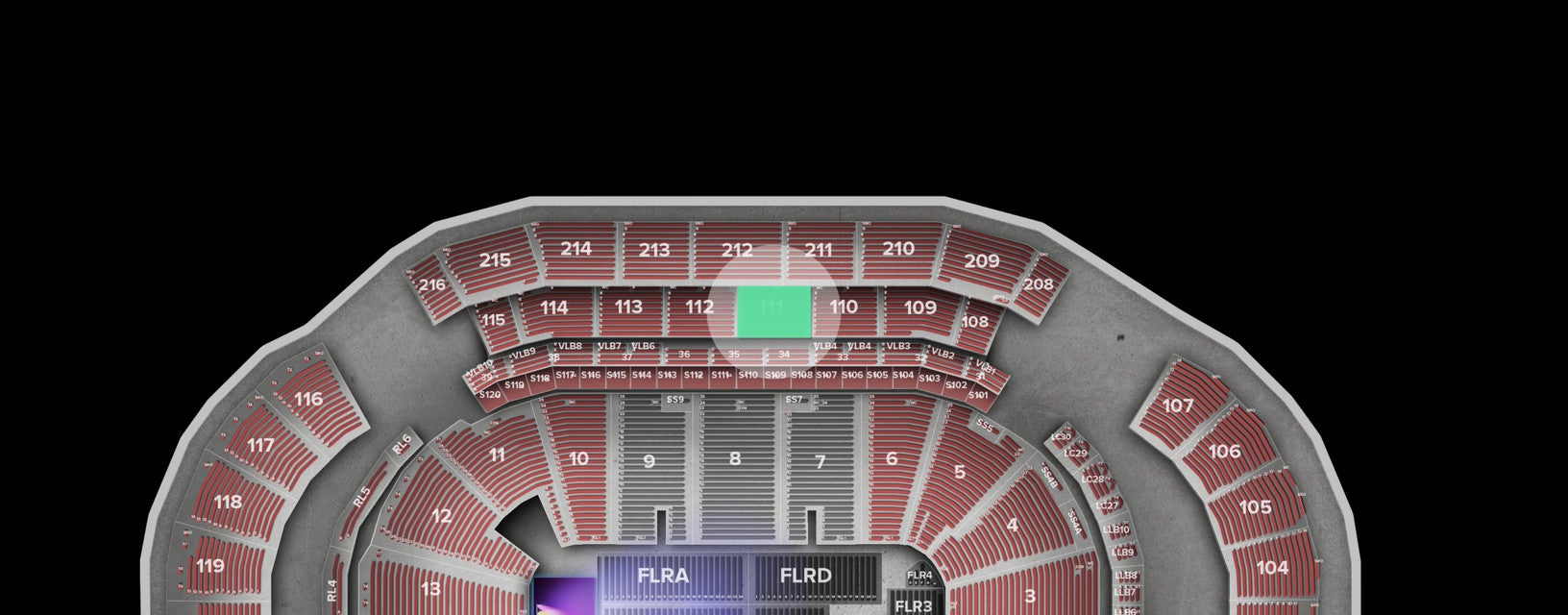 Seat view from Middle