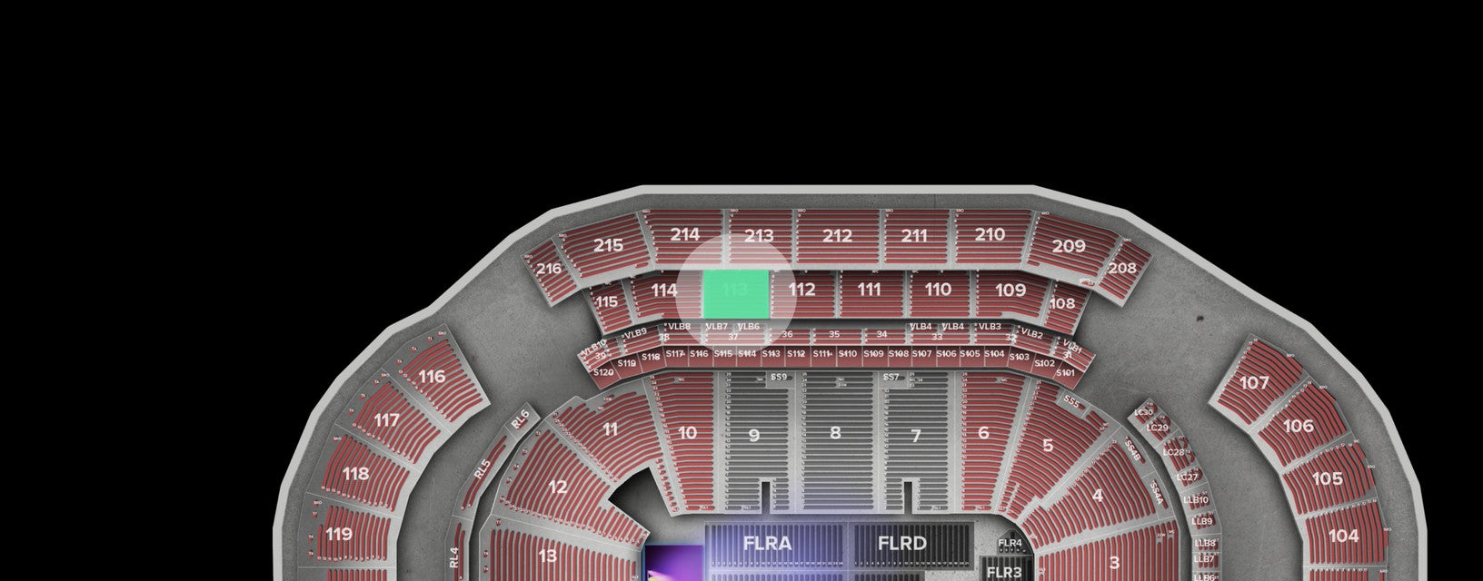 Seat view from Middle