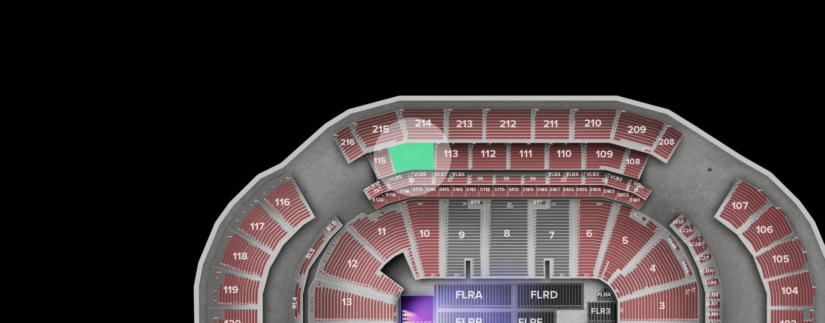 Seat view from Middle