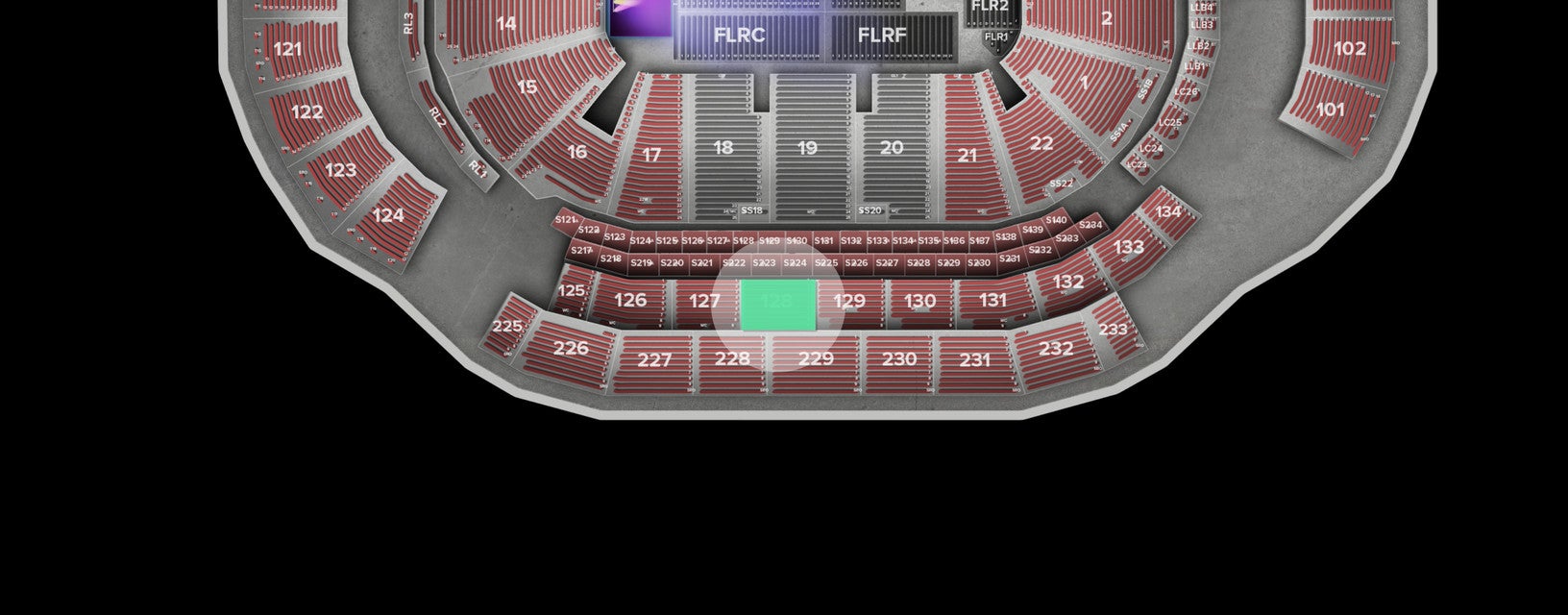 Seat view from Middle