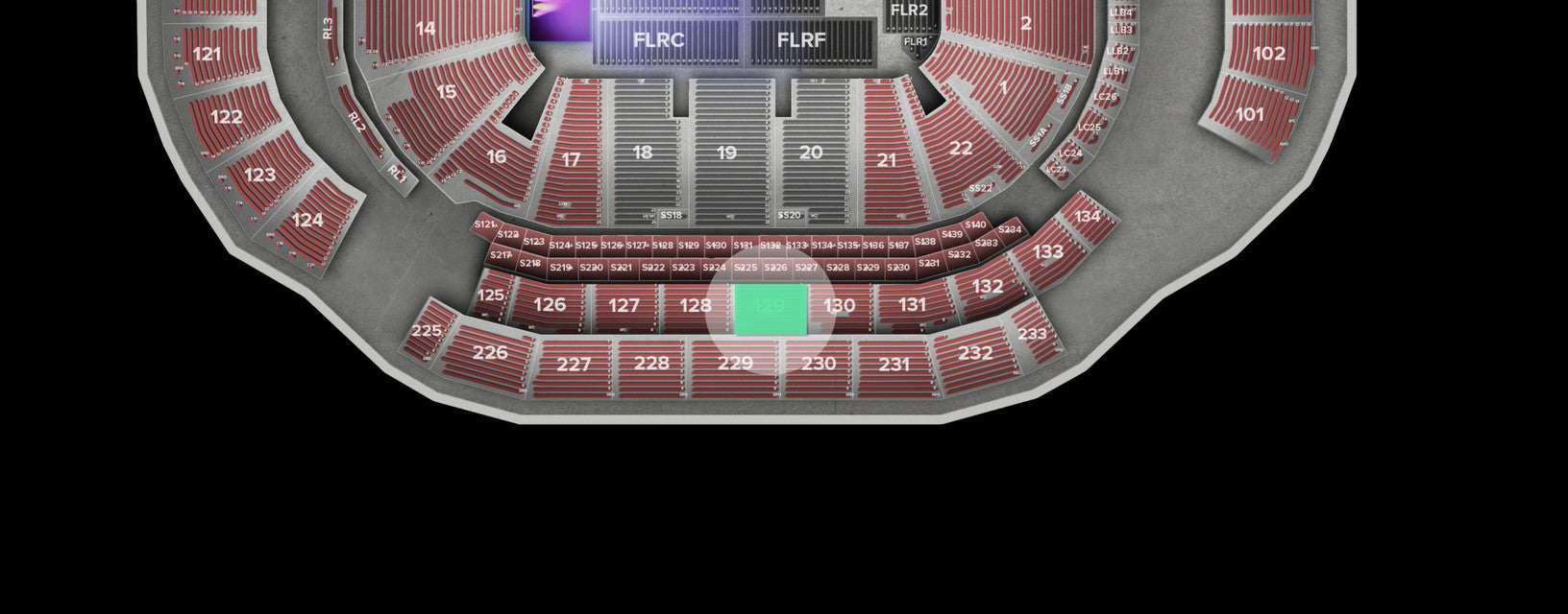 Seat view from Middle