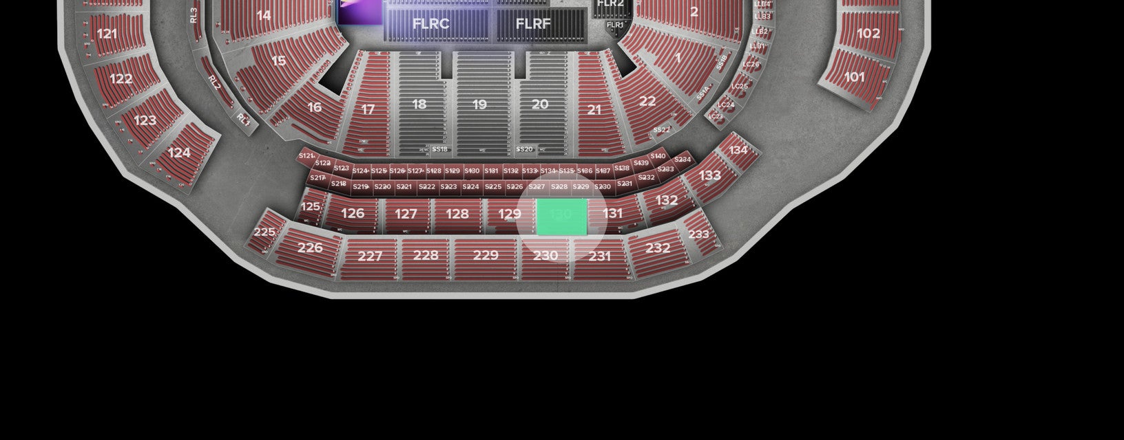 Seat view from Middle