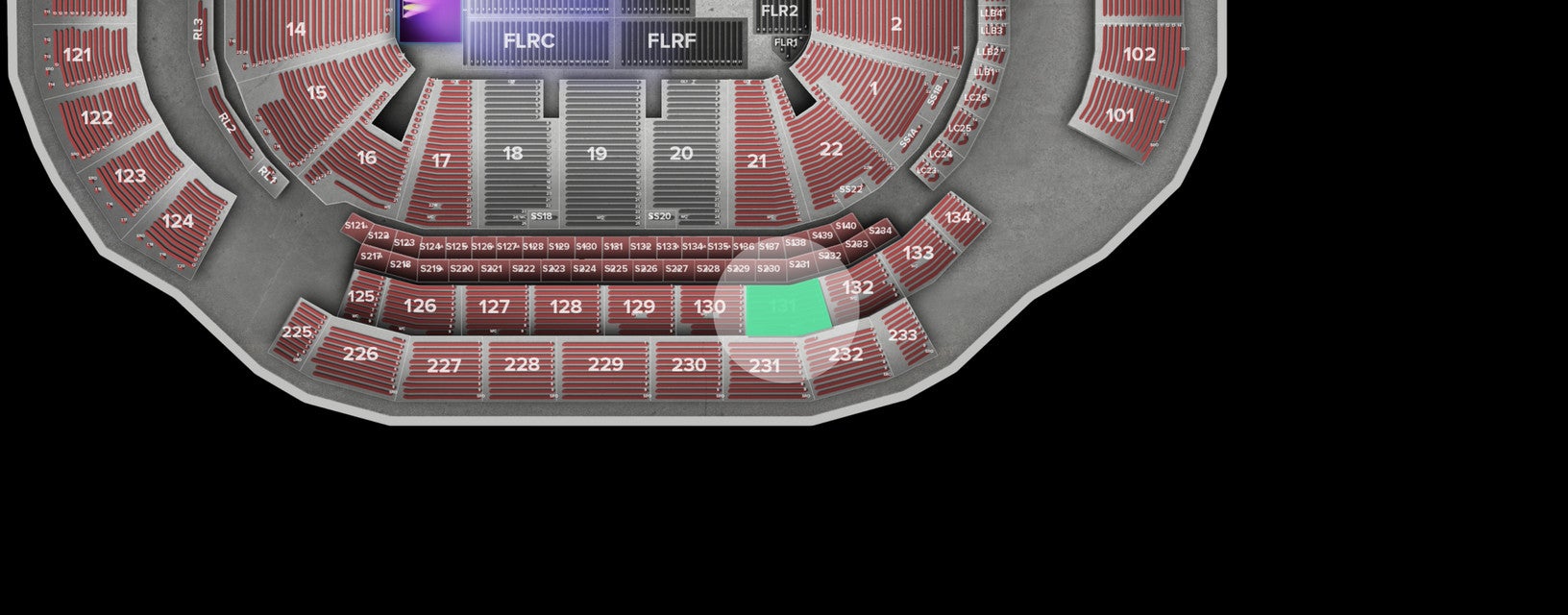 Seat view from Middle