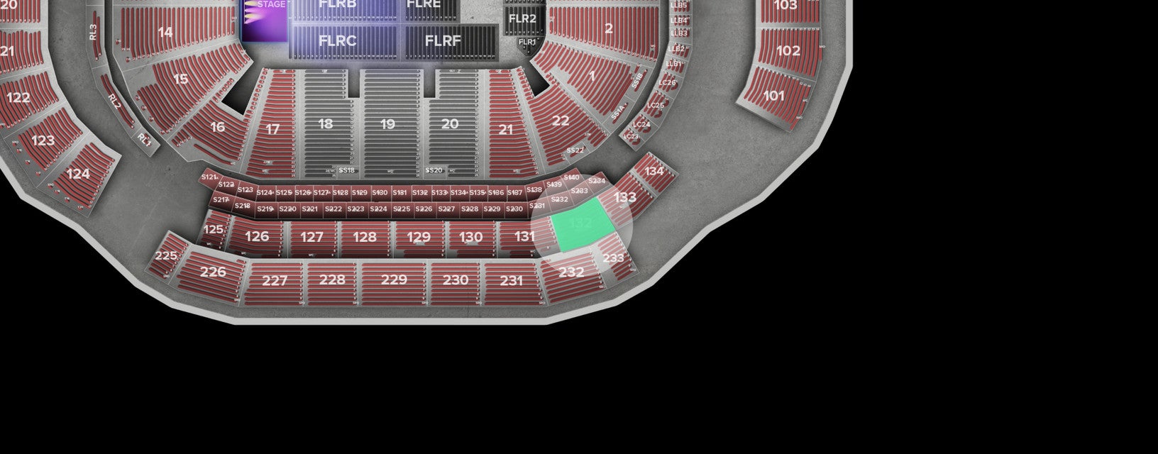 Seat view from Middle