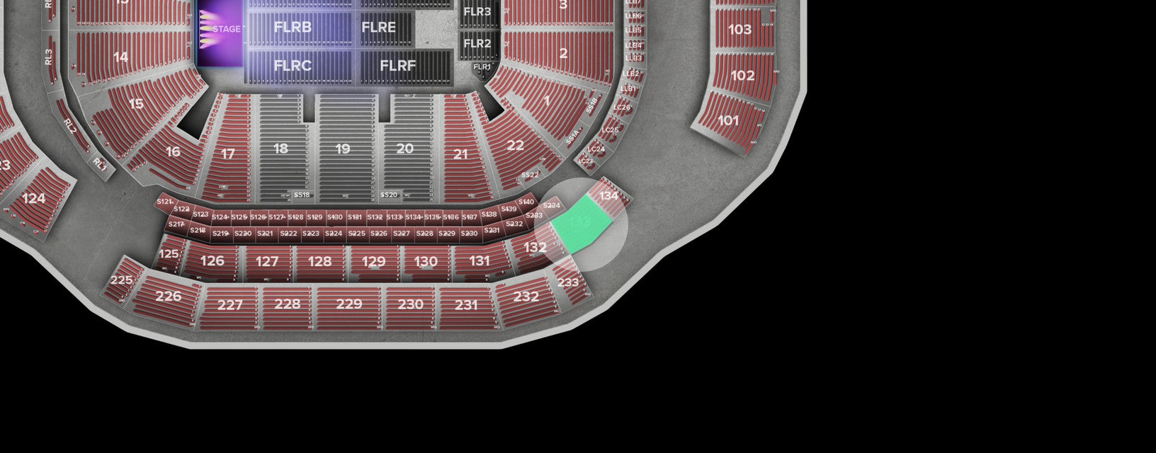 Seat view from Middle