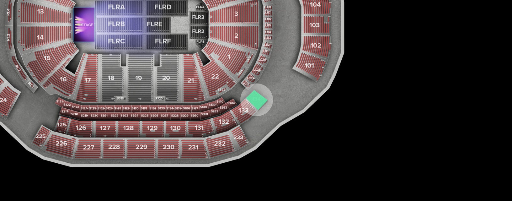 Seat view from Middle