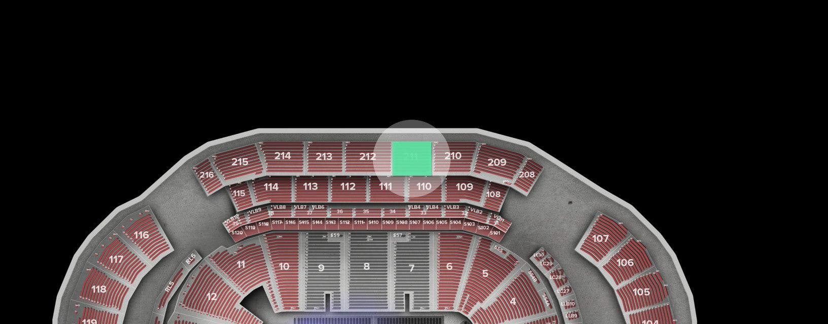 Seat view from Upper