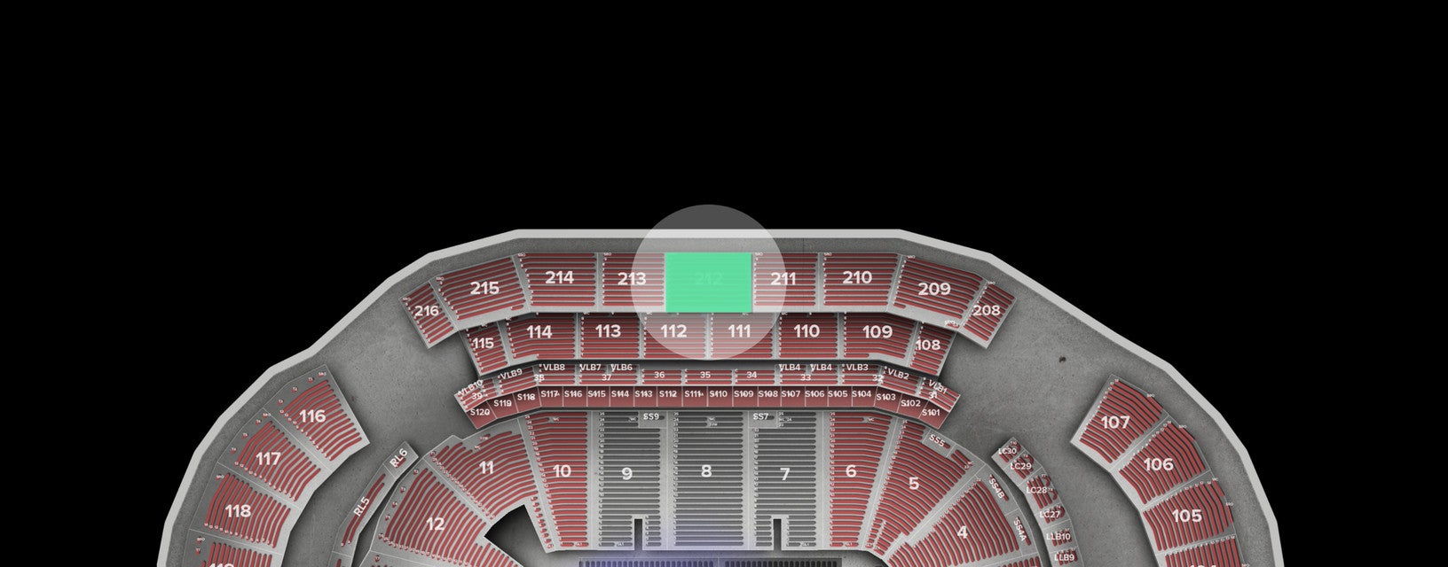 Seat view from Upper