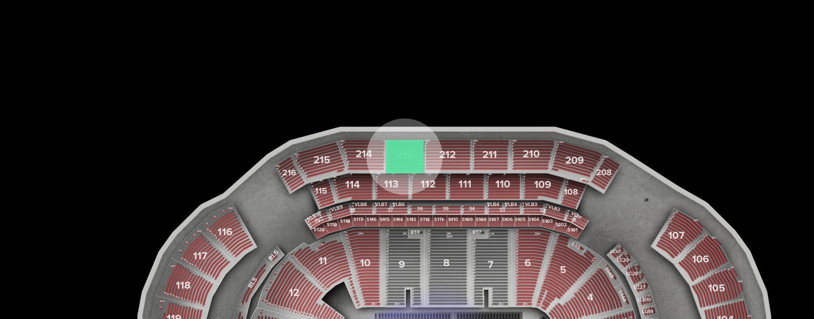 Seat view from Upper