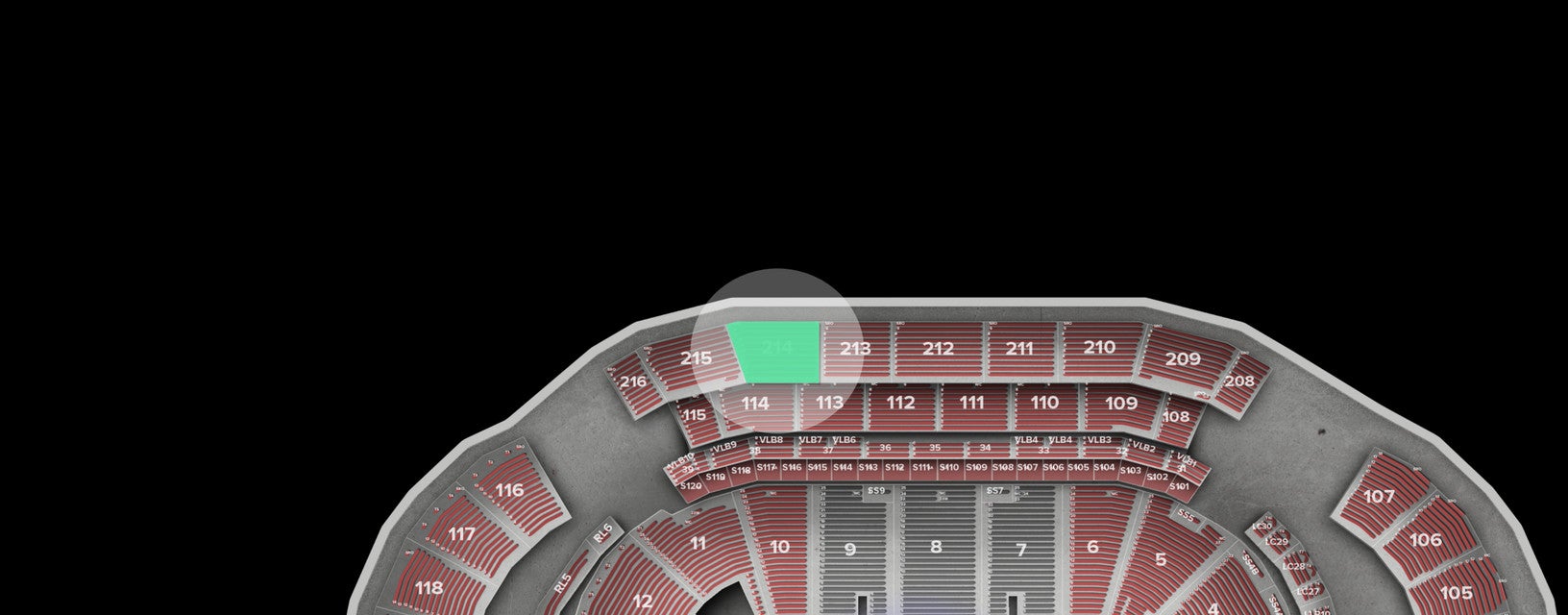 Seat view from Upper