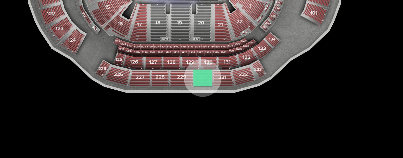 Seat view from Upper