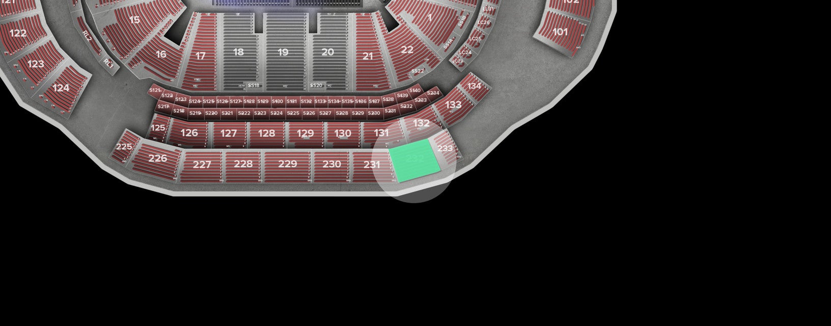 Seat view from Upper