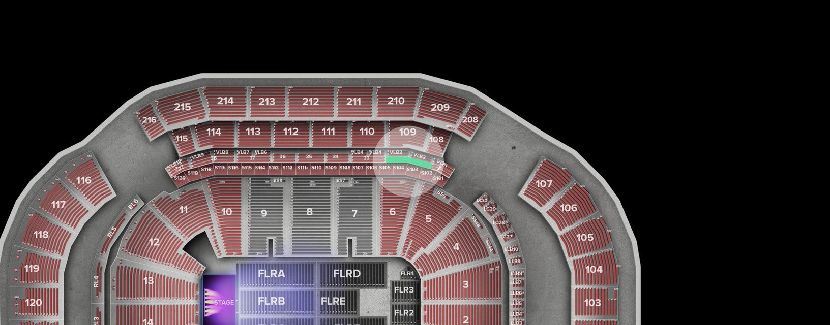 Seat view from Lower