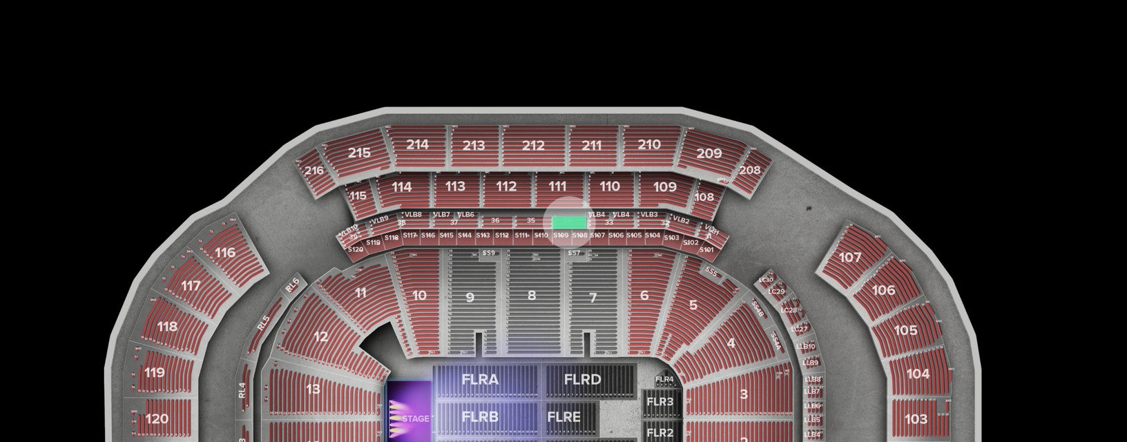 Seat view from Lower