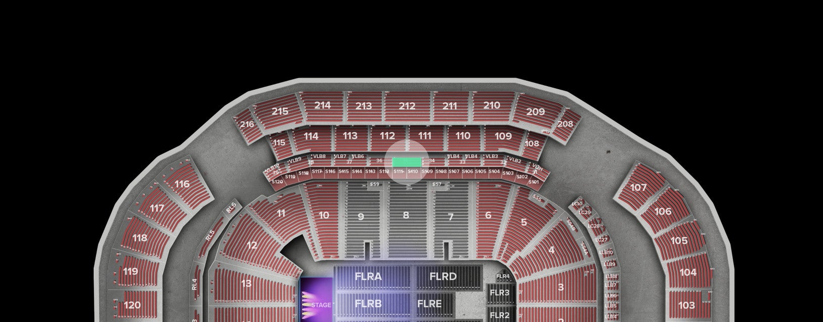 Seat view from Lower