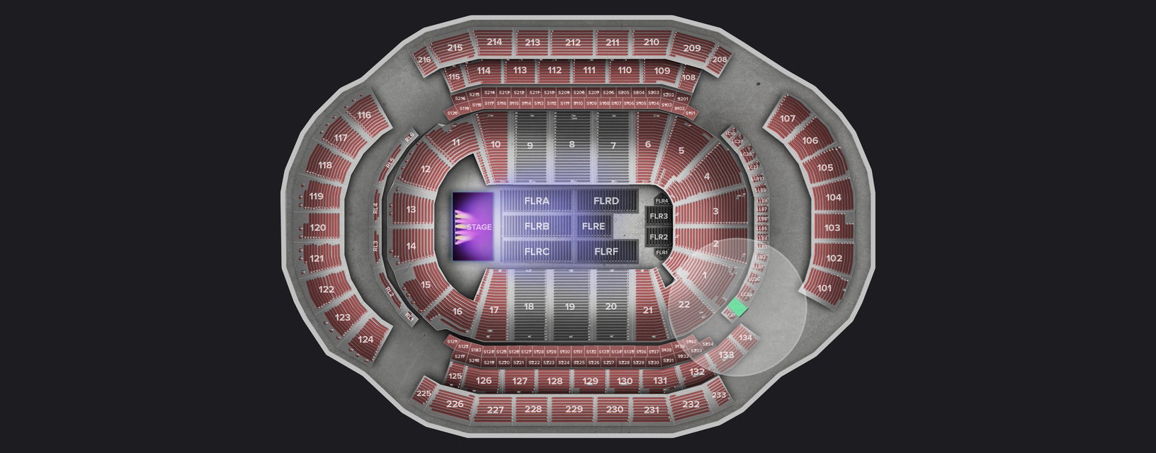 Seat view from Loge Box