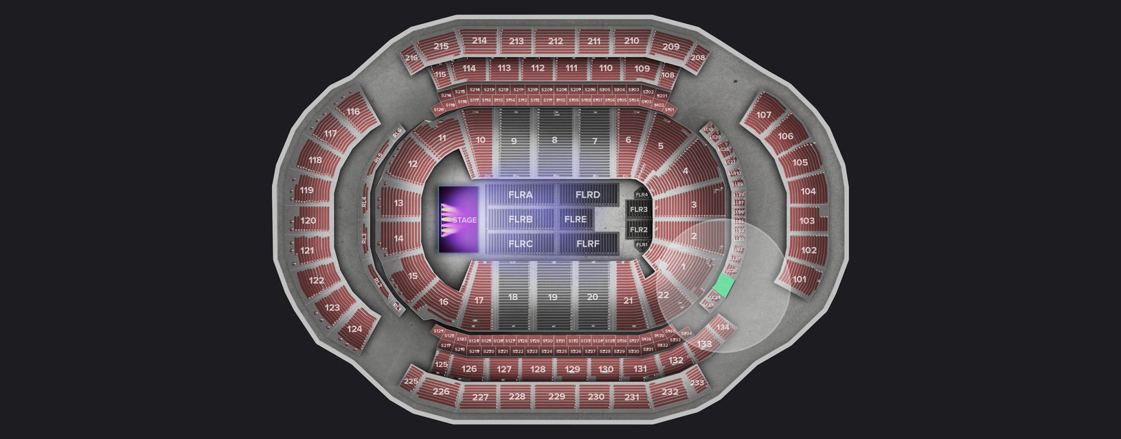 Seat view from 