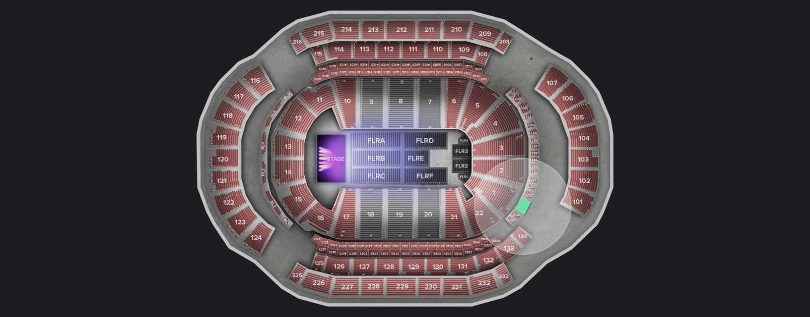Seat view from