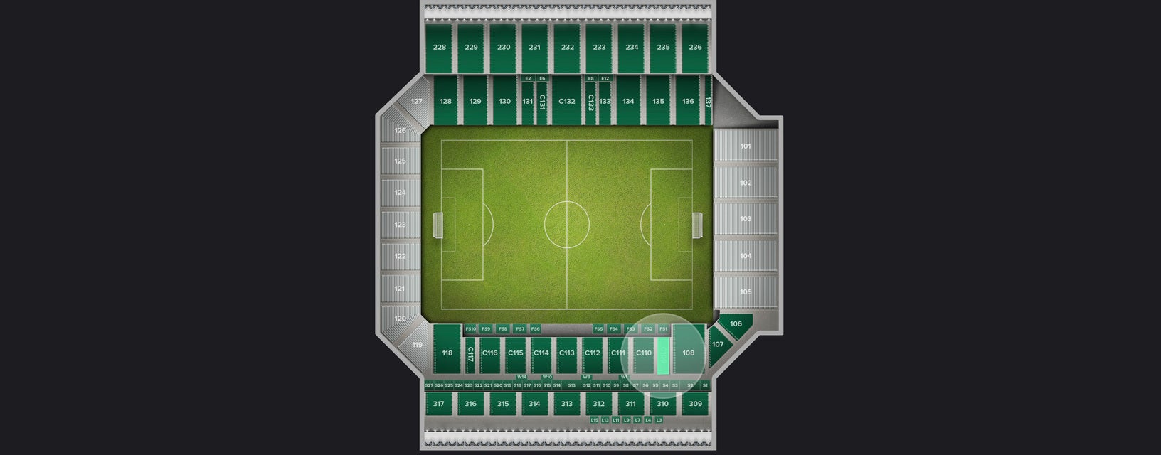 Seat view from Club