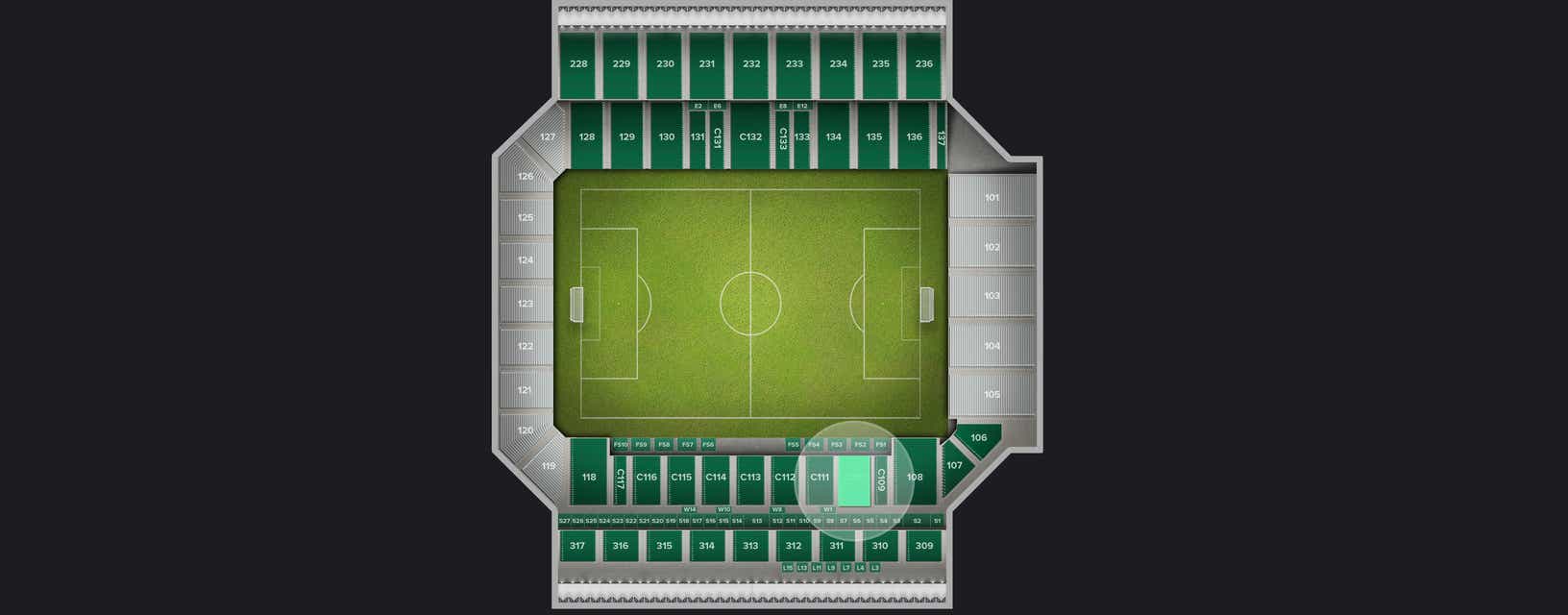 Seat view from Club