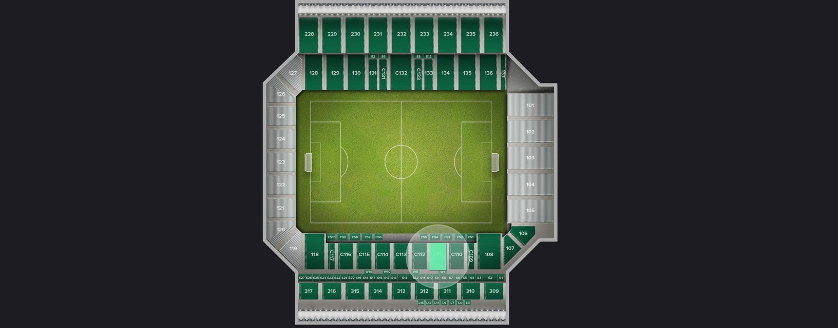 Seat view from Club