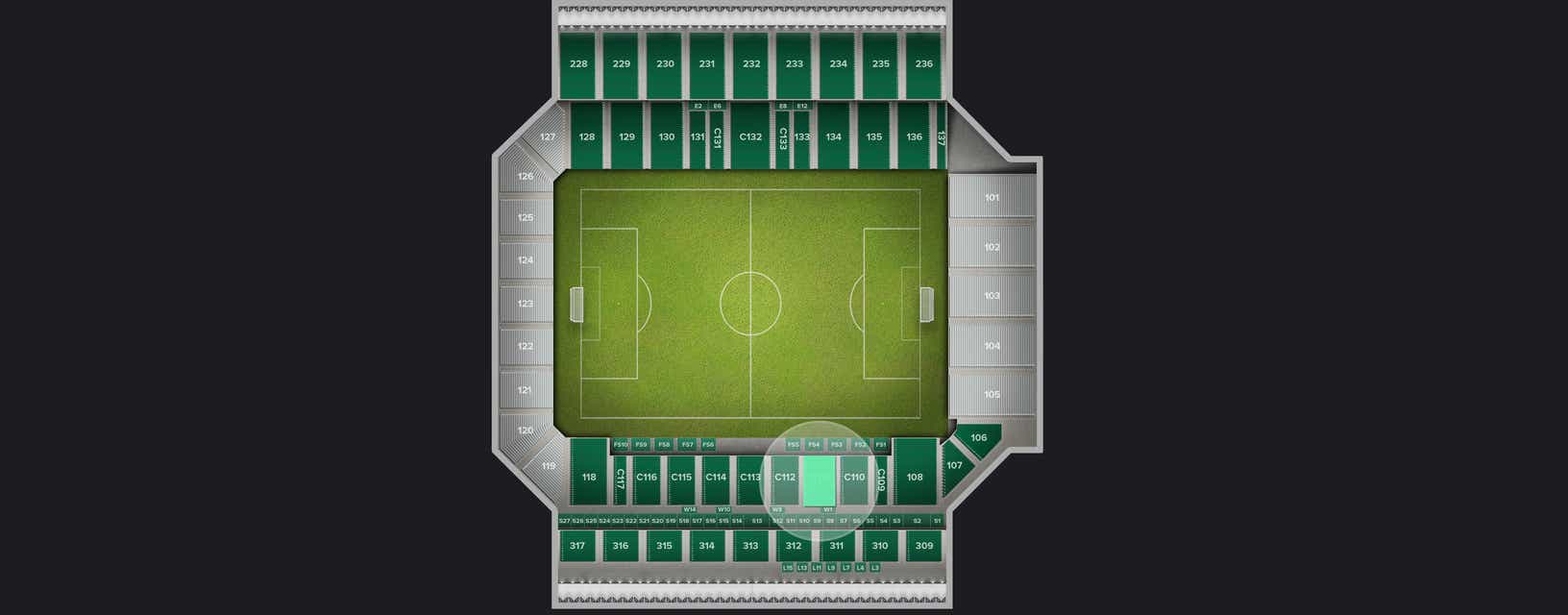 Seat view from Club