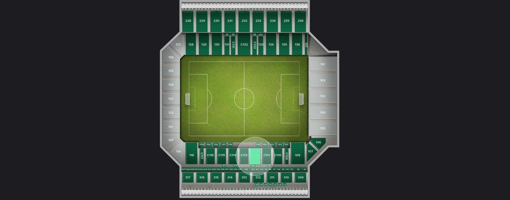 Seat view from Club