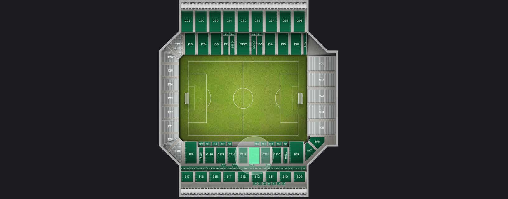 Seat view from Club
