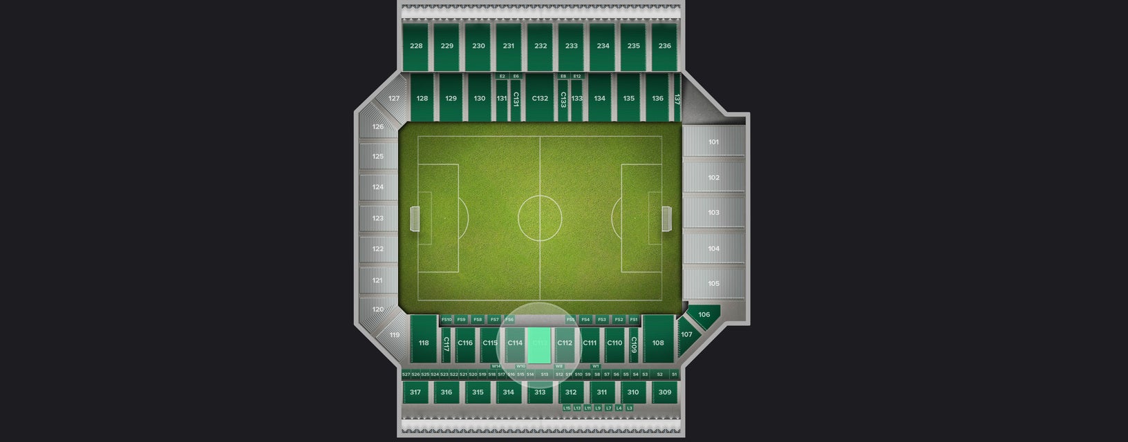 Seat view from Club