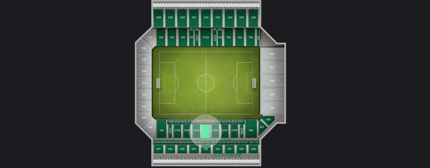 Seat view from Club