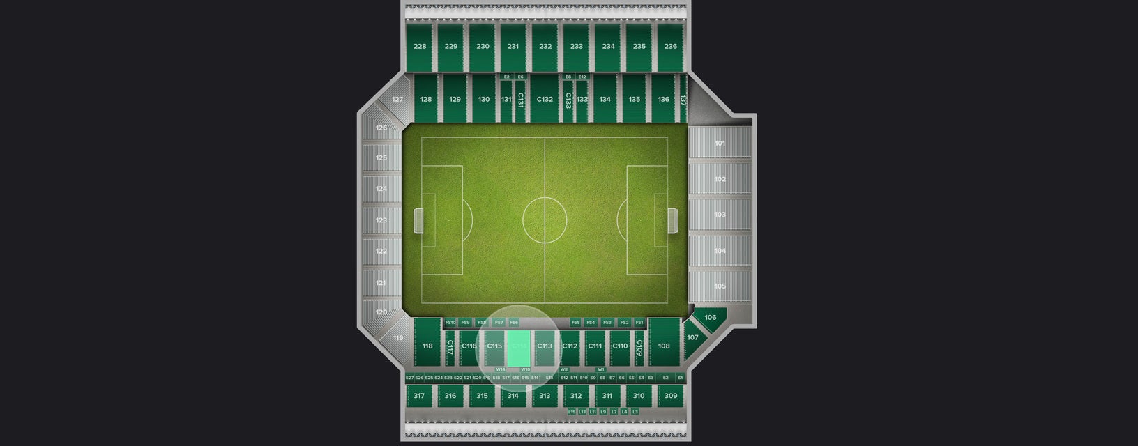 Seat view from Club
