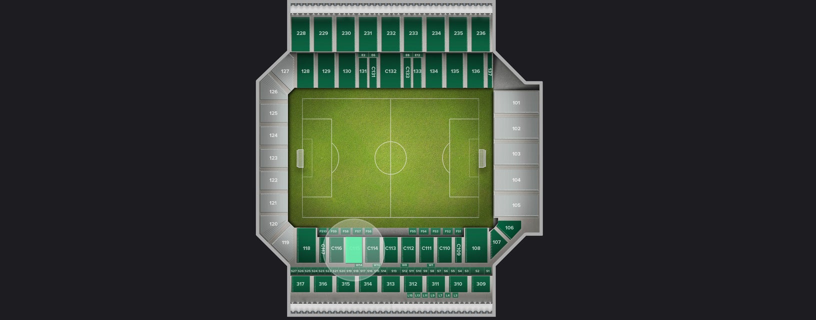 Seat view from Club