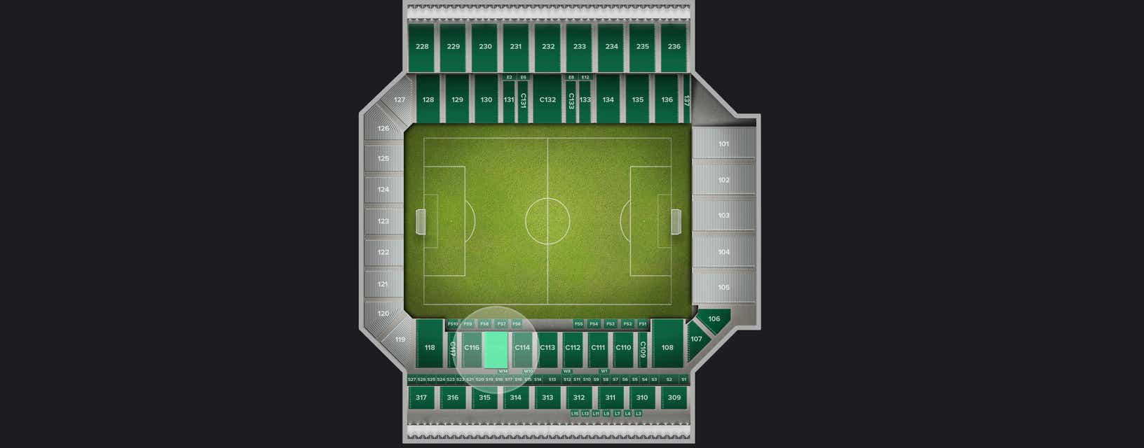 Seat view from Club
