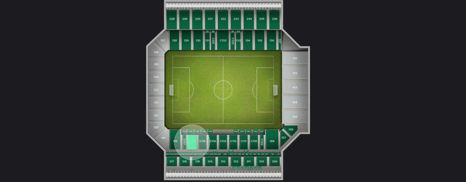 Seat view from Club