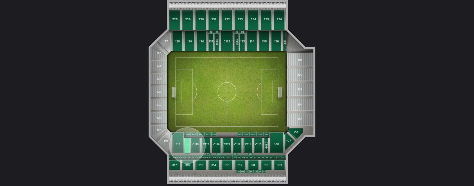 Seat view from Club