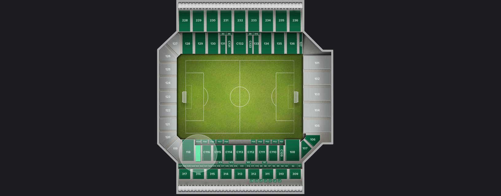 Seat view from Club